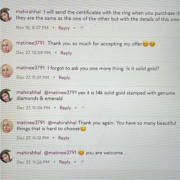 ⛔️Sold⛔️14k white gold ring - Picture 8 of 8